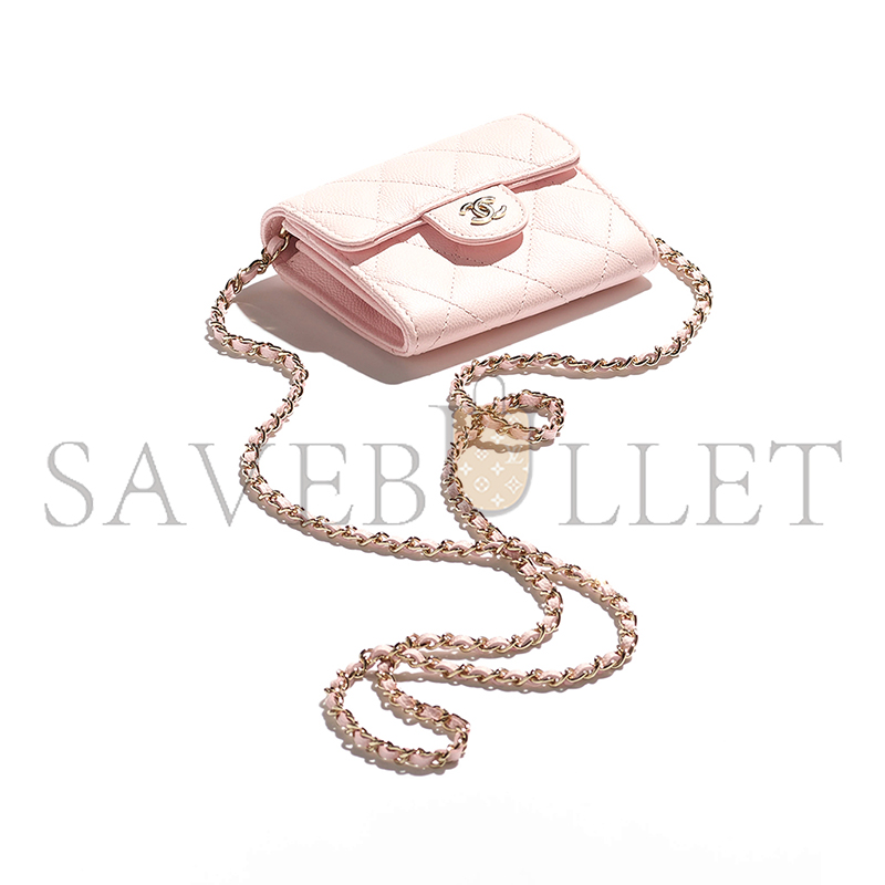 Ch*el classic clutch with chain ap0238 (12*8.5*2.5cm)